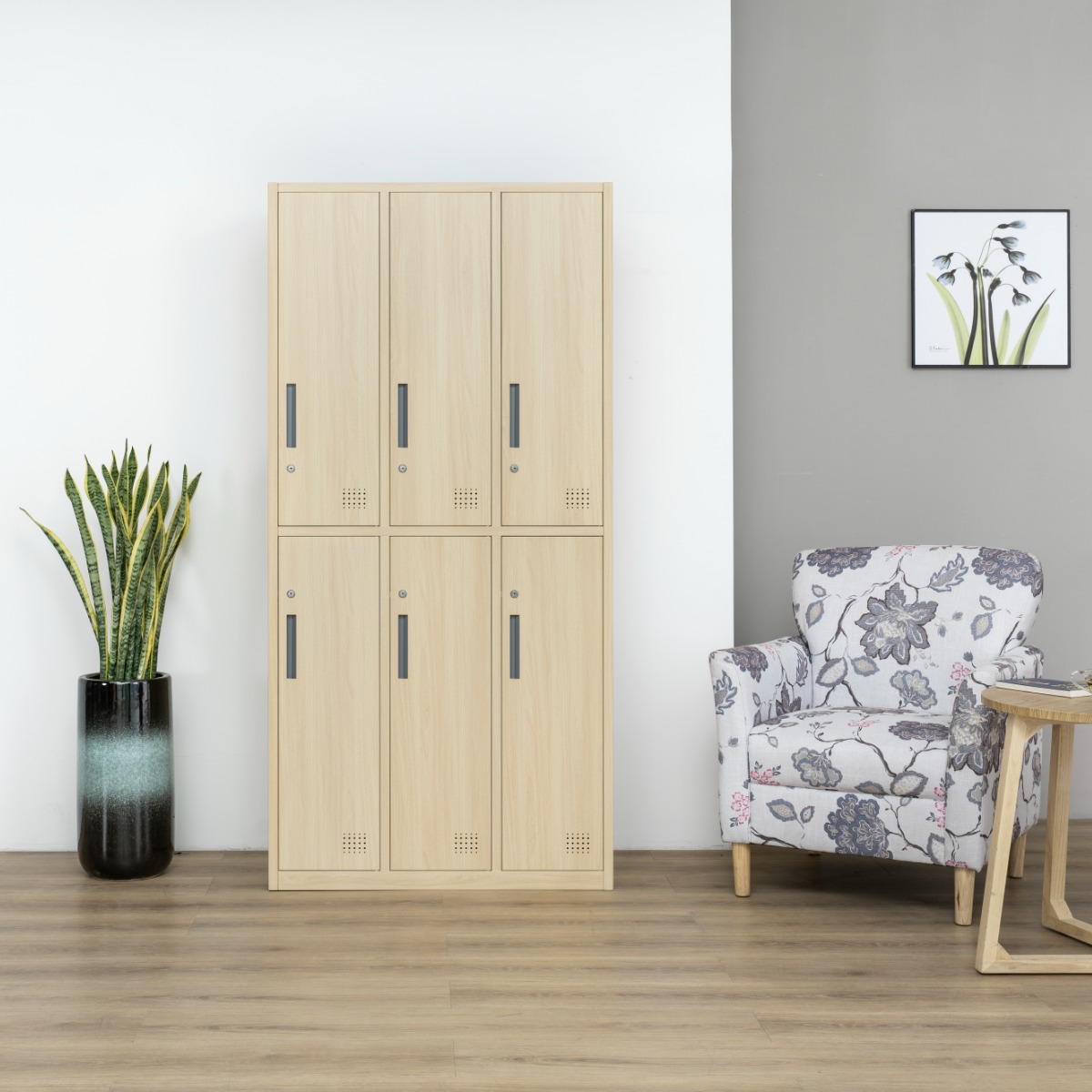 Natural Wood-Finish Transfer-Printed Steel Cabinet Series（Price On Request）