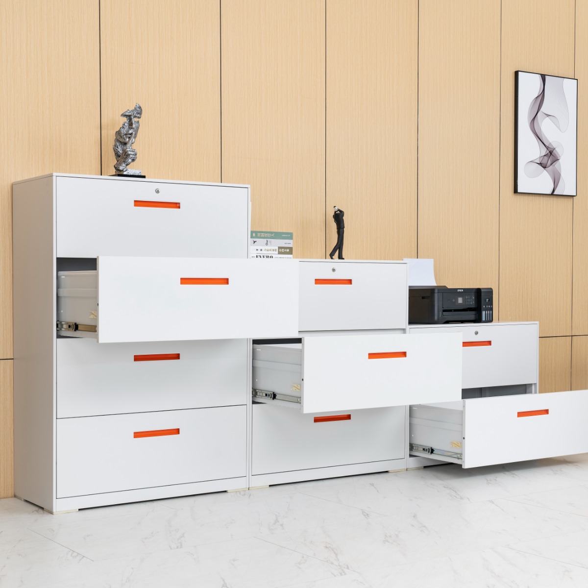 Modern Minimalist Steel Office Filing Cabinet with Drawers（Price On Request）