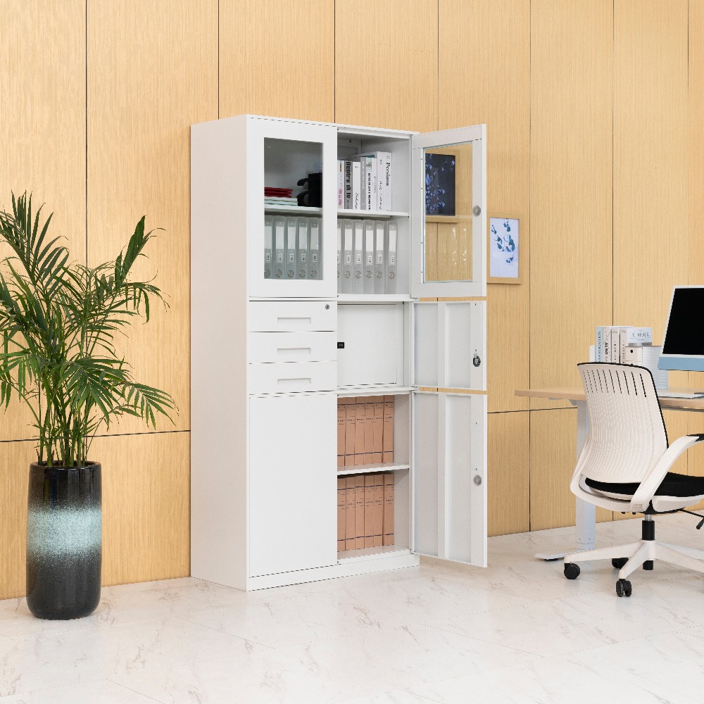 Steel Multi-Functional Filing Cabinet with Glass Doors（Price On Request）