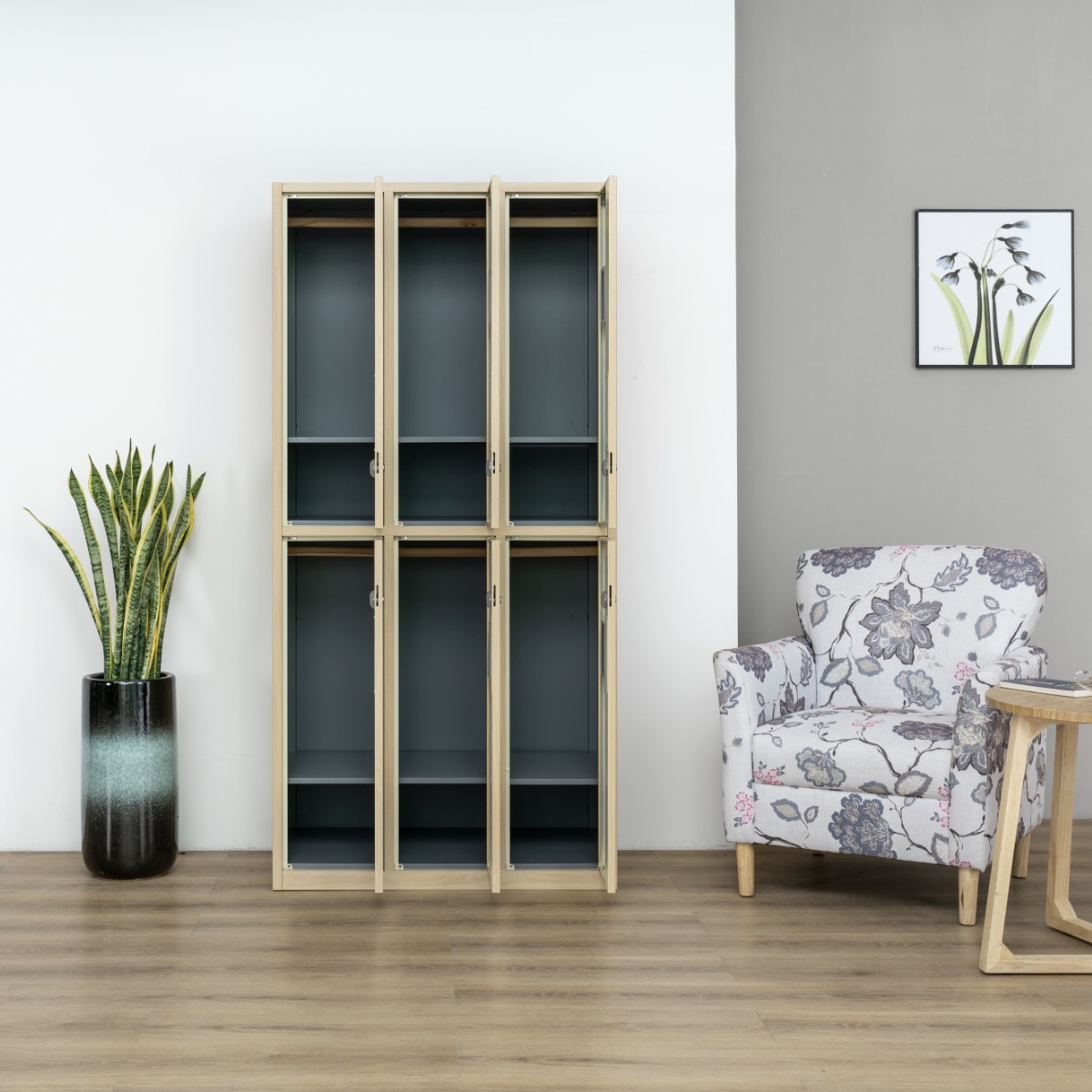 Natural Wood-Finish Transfer-Printed Steel Cabinet Series（Price On Request）