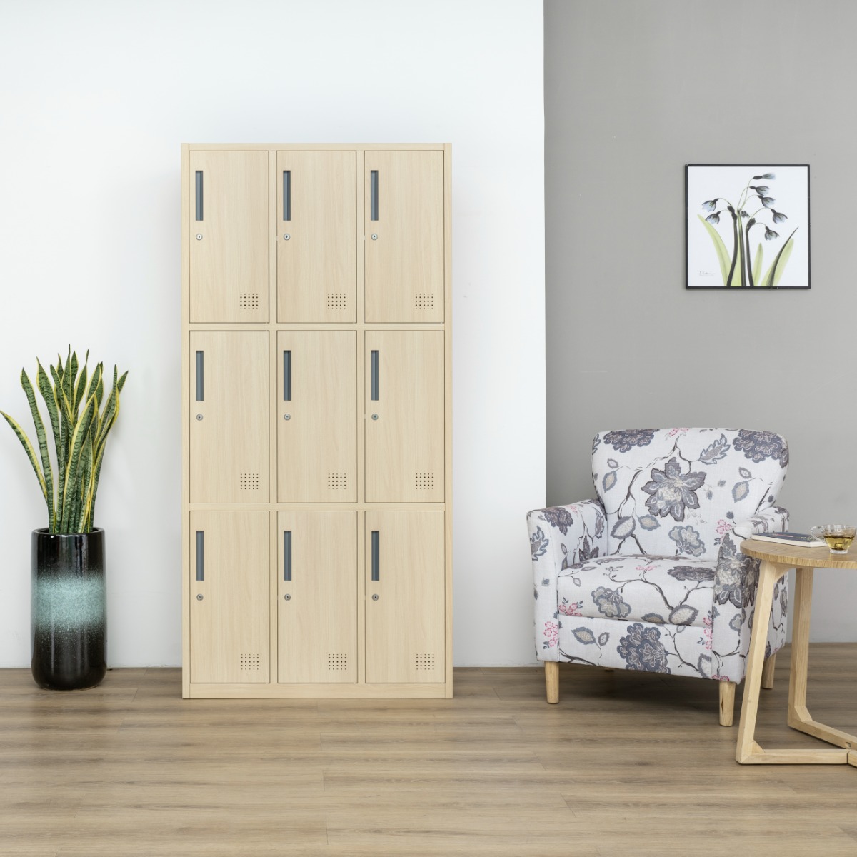 Natural Wood-Finish Transfer-Printed Steel Cabinet Series（Price On Request）