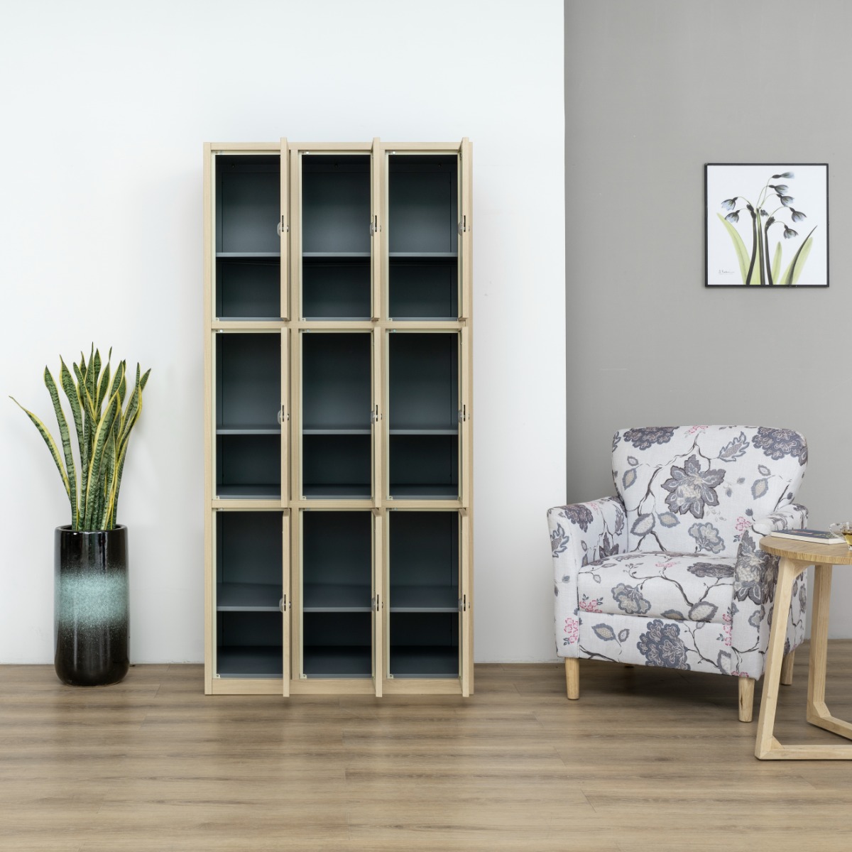 Natural Wood-Finish Transfer-Printed Steel Cabinet Series（Price On Request）