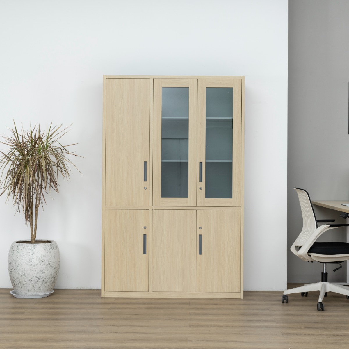 Natural Wood-Finish Transfer-Printed Steel Cabinet Series — File Cabinets（Price On Request）
