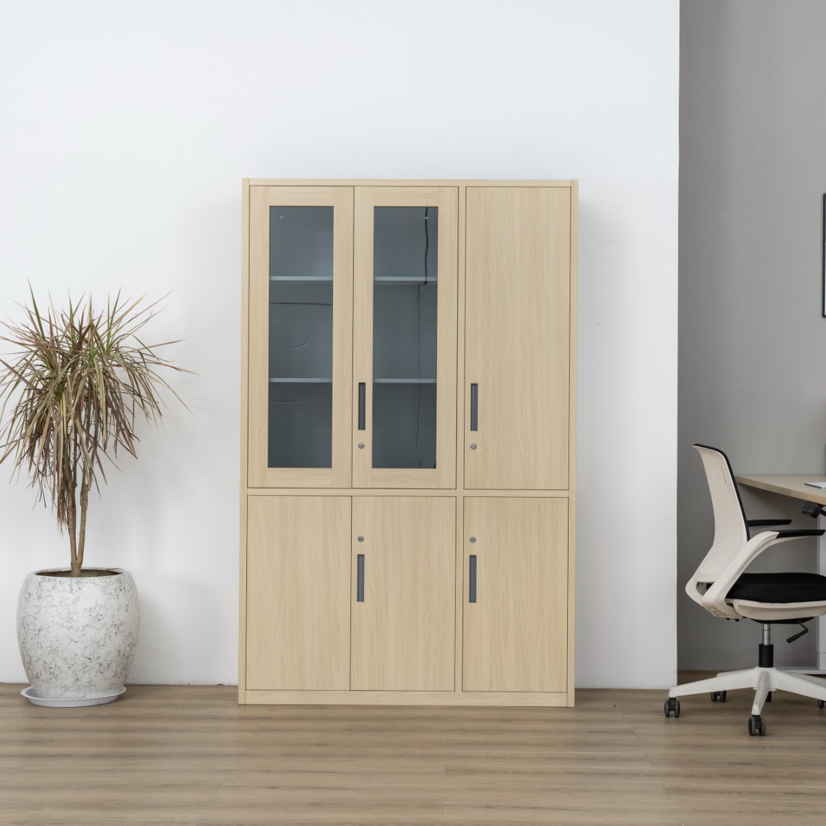 Natural Wood-Finish Transfer-Printed Steel Cabinet Series — File Cabinets（Price On Request）