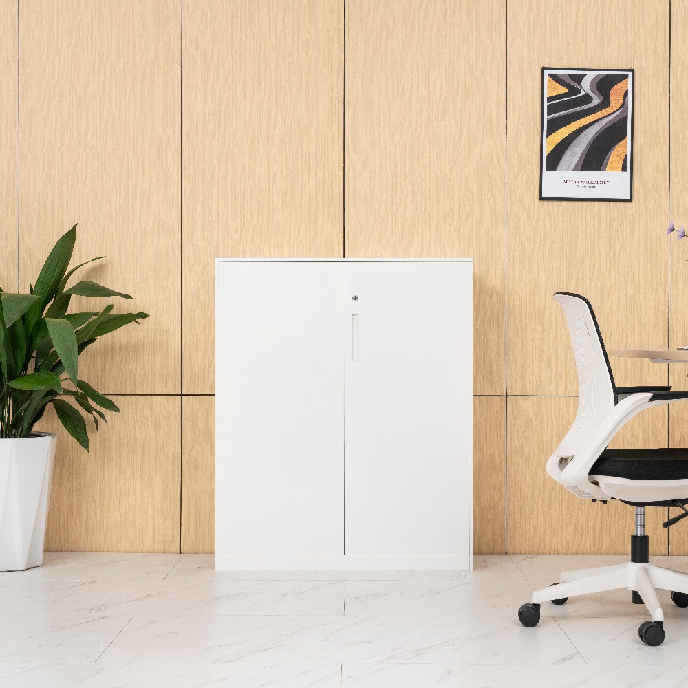 [Copy]All-White Minimalist Double-Door Office Filing Cabinet（Price On Request）