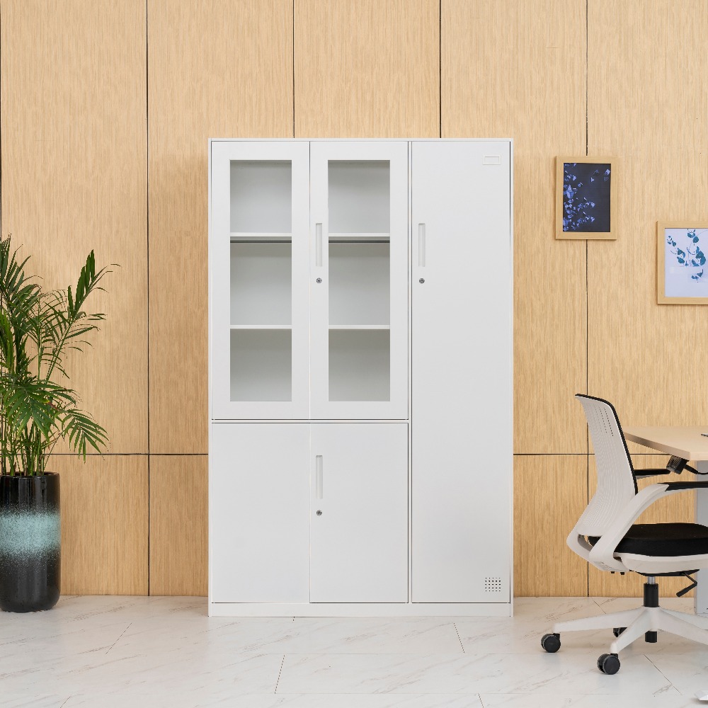 [Copy]Minimalist White Metal Double-Door Office Filing Cabinet（Price On Request）