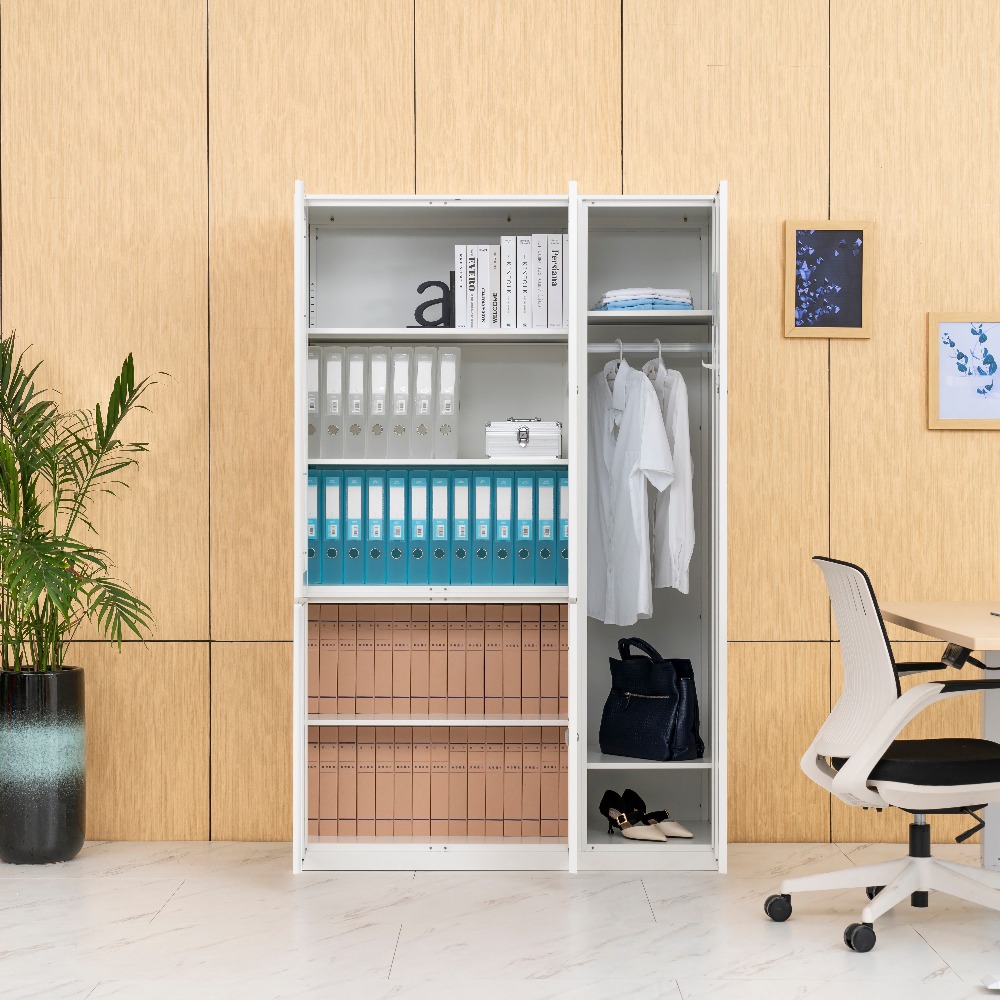 [Copy]Minimalist White Metal Double-Door Office Filing Cabinet（Price On Request）
