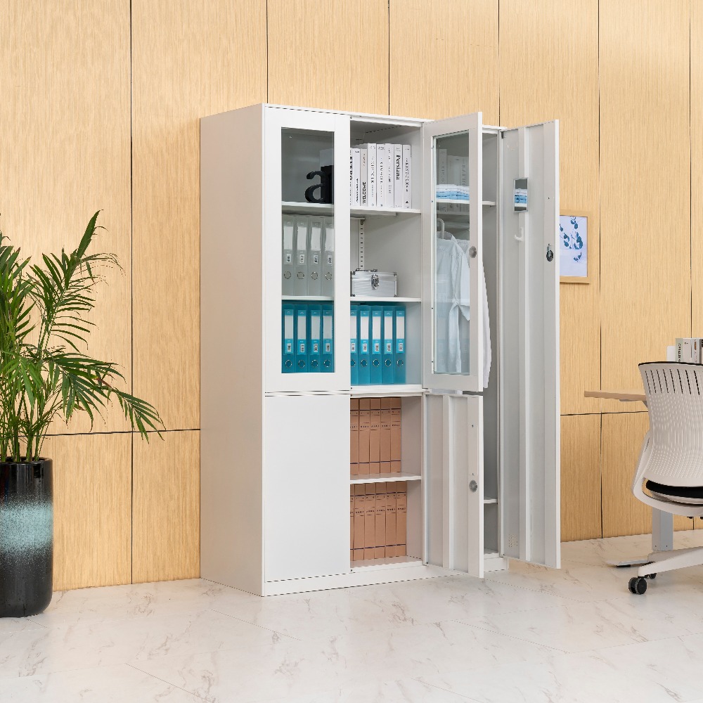 [Copy]Minimalist White Metal Double-Door Office Filing Cabinet（Price On Request）