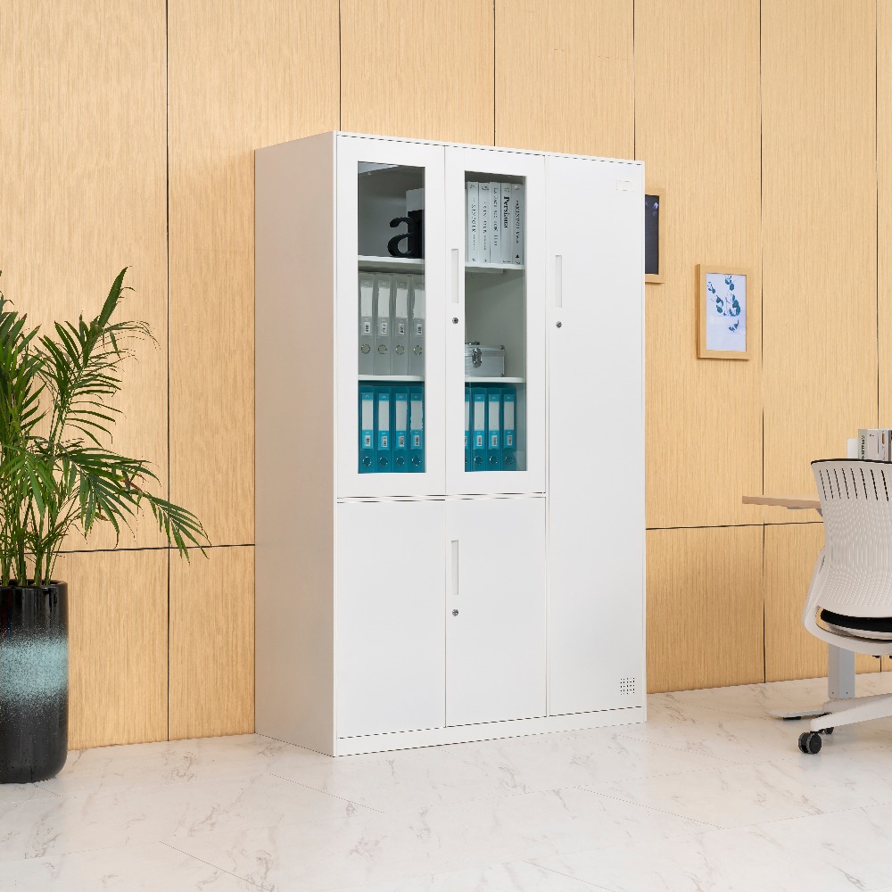 [Copy]Minimalist White Metal Double-Door Office Filing Cabinet（Price On Request）