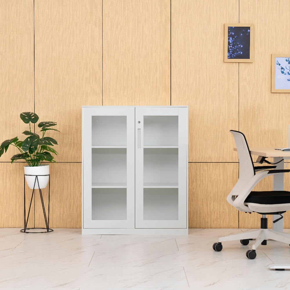Steel Office Filing Cabinet with Glass Doors（Price On Request）