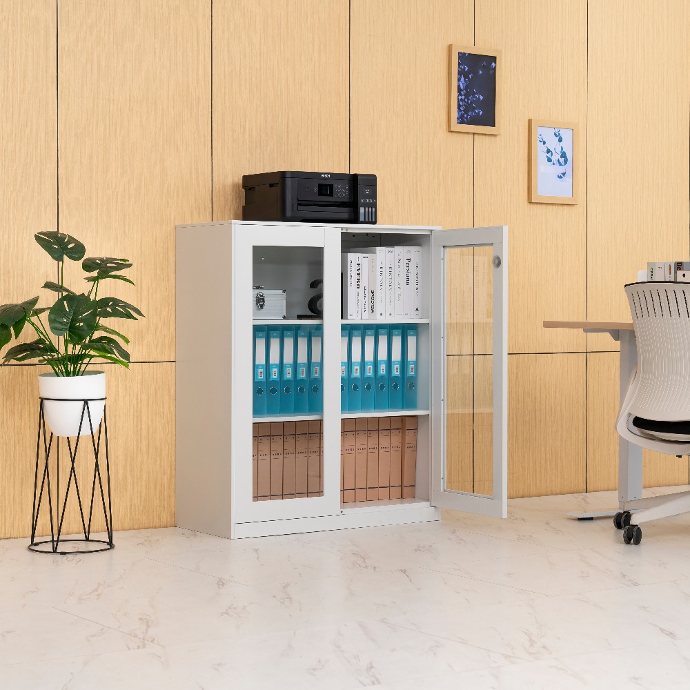 Steel Office Filing Cabinet with Glass Doors（Price On Request）