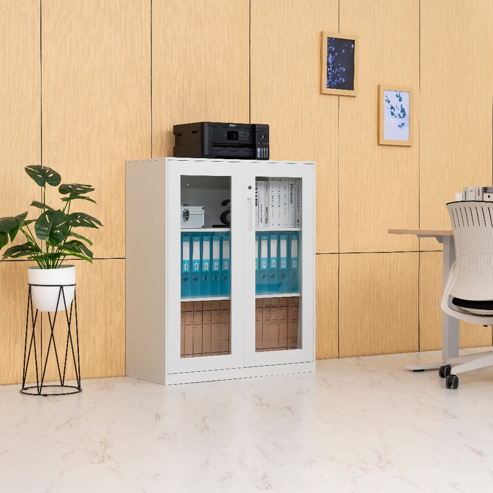Steel Office Filing Cabinet with Glass Doors（Price On Request）