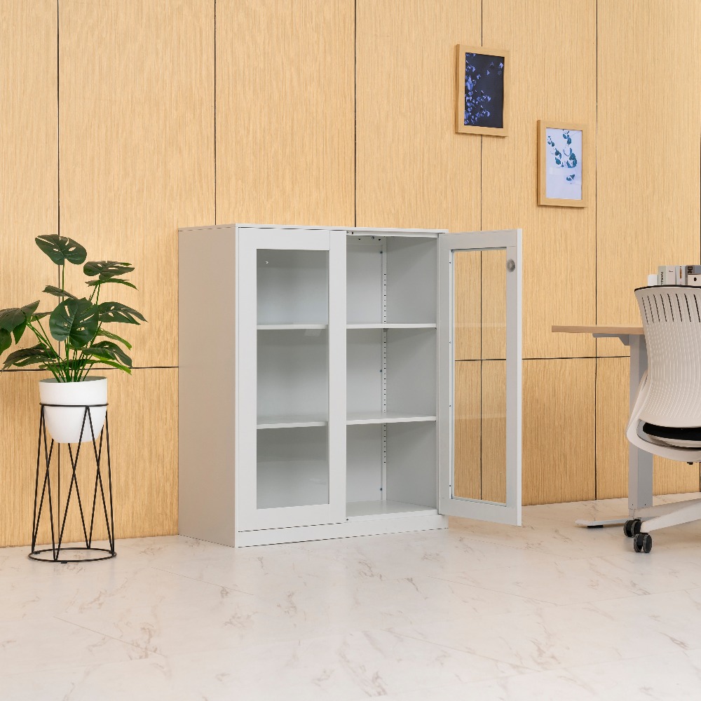 Steel Office Filing Cabinet with Glass Doors（Price On Request）