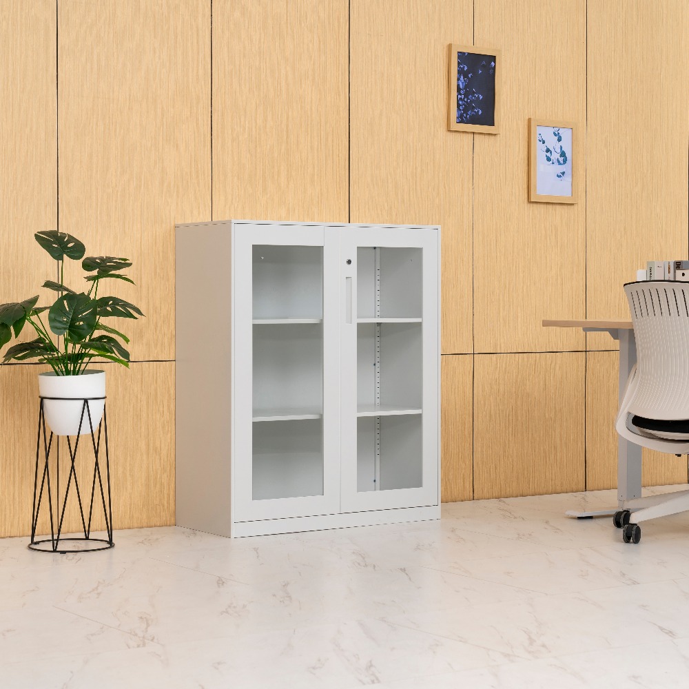 Steel Office Filing Cabinet with Glass Doors（Price On Request）