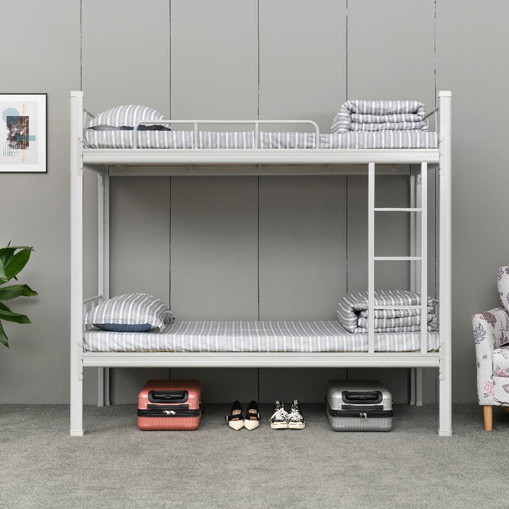 Minimalist Gray-White Metal Bunk Bed（Price On Request）