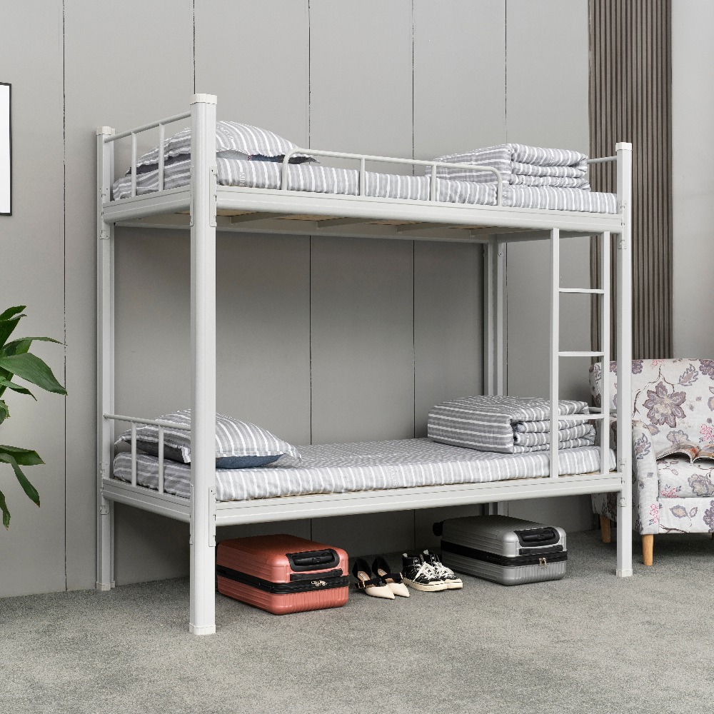 Minimalist Gray-White Metal Bunk Bed（Price On Request）