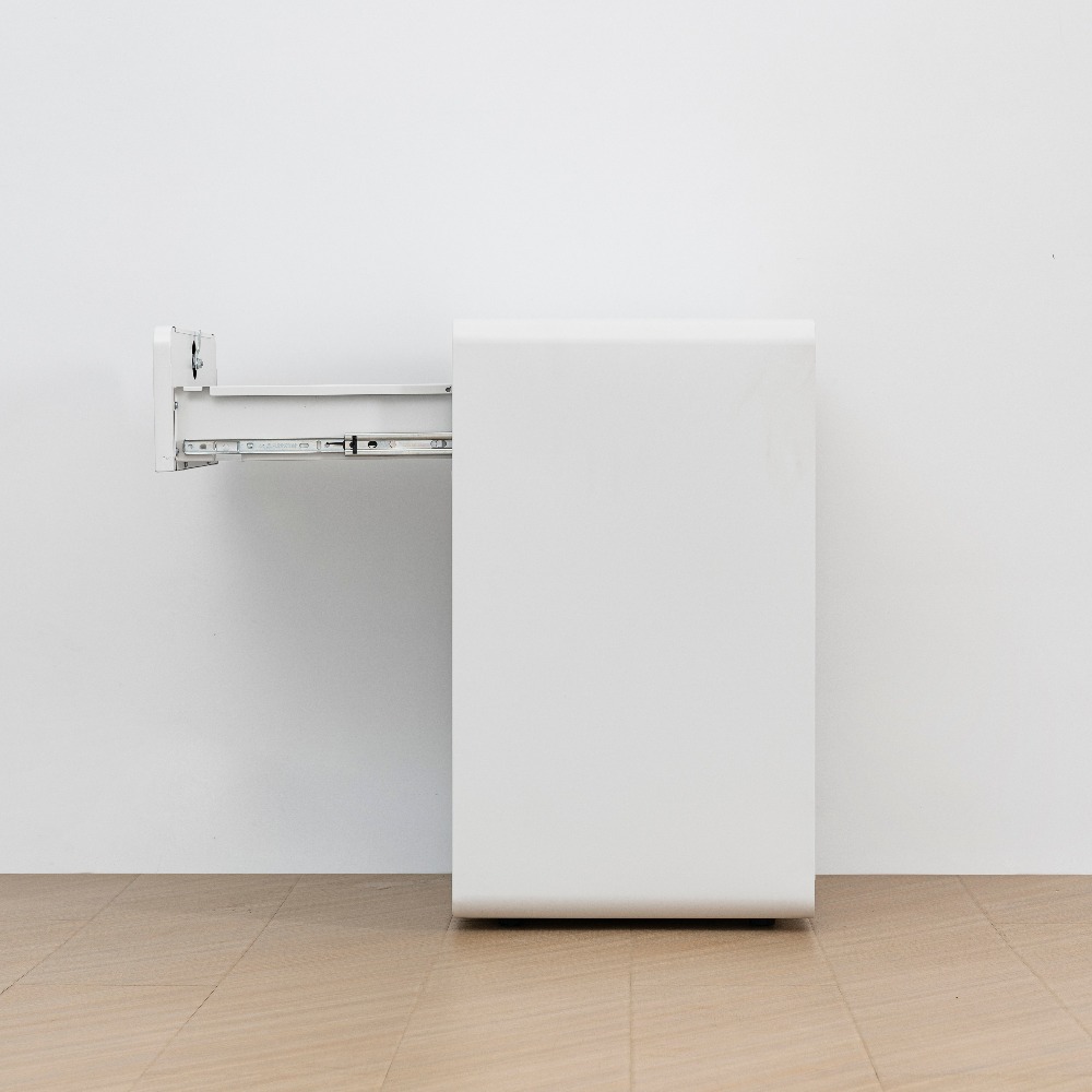  Minimalist Rounded-Corner Storage Cabinet with Two Drawers and One Door （Price On Request）