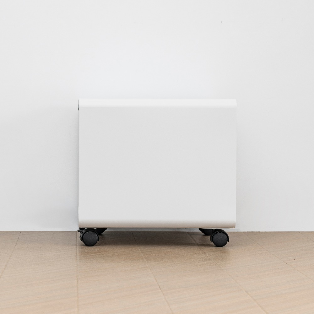 White Steel Mobile Filing Cabinet with Two Drawers（Price On Request）