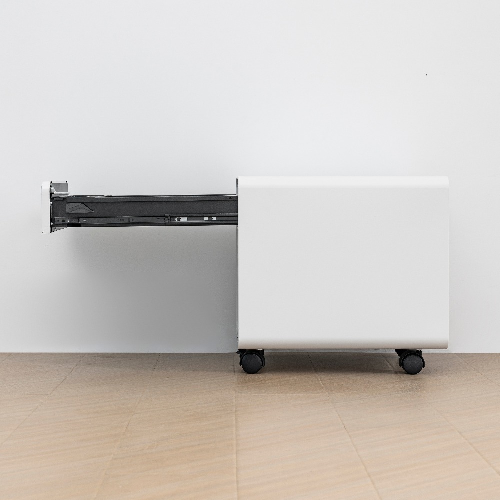 White Steel Mobile Filing Cabinet with Two Drawers（Price On Request）
