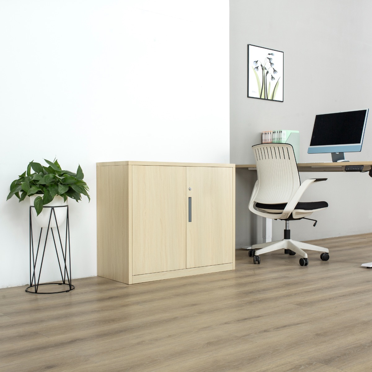 Natural Wood-Finish Transfer-Printed Steel Cabinet Series — File Cabinets（Price On Request）