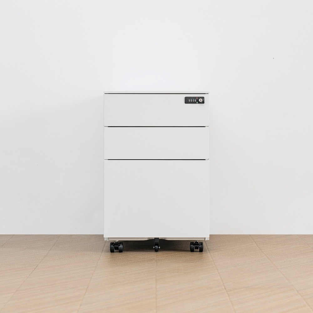 Minimalist Steel Mobile Three-Drawer Lockable Office Filing Cabinet（Price On Request）
