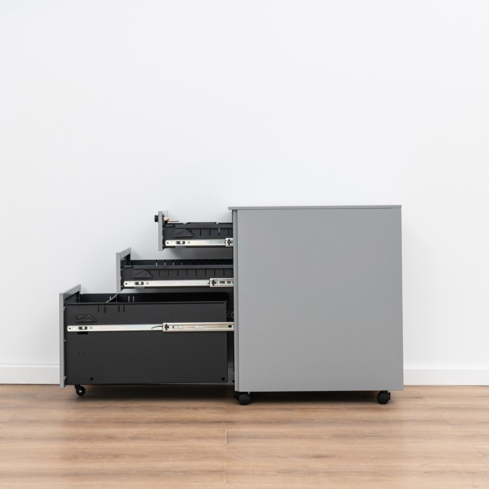 Minimalist Steel Mobile Three-Drawer Lockable Office Filing Cabinet（Price On Request）