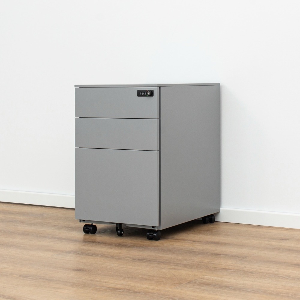 Minimalist Steel Mobile Three-Drawer Lockable Office Filing Cabinet（Price On Request）