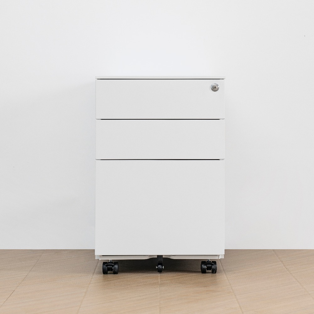 [Copy]Minimalist Steel Mobile Three-Drawer Lockable Office Filing Cabinet（Price On Request）