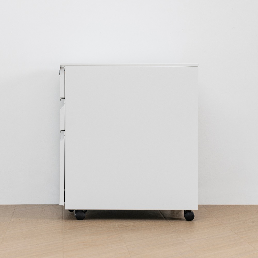  Modern Minimalist Gooseneck Handle Three-Tier Mobile Steel Filing Cabinet （Price On Request）