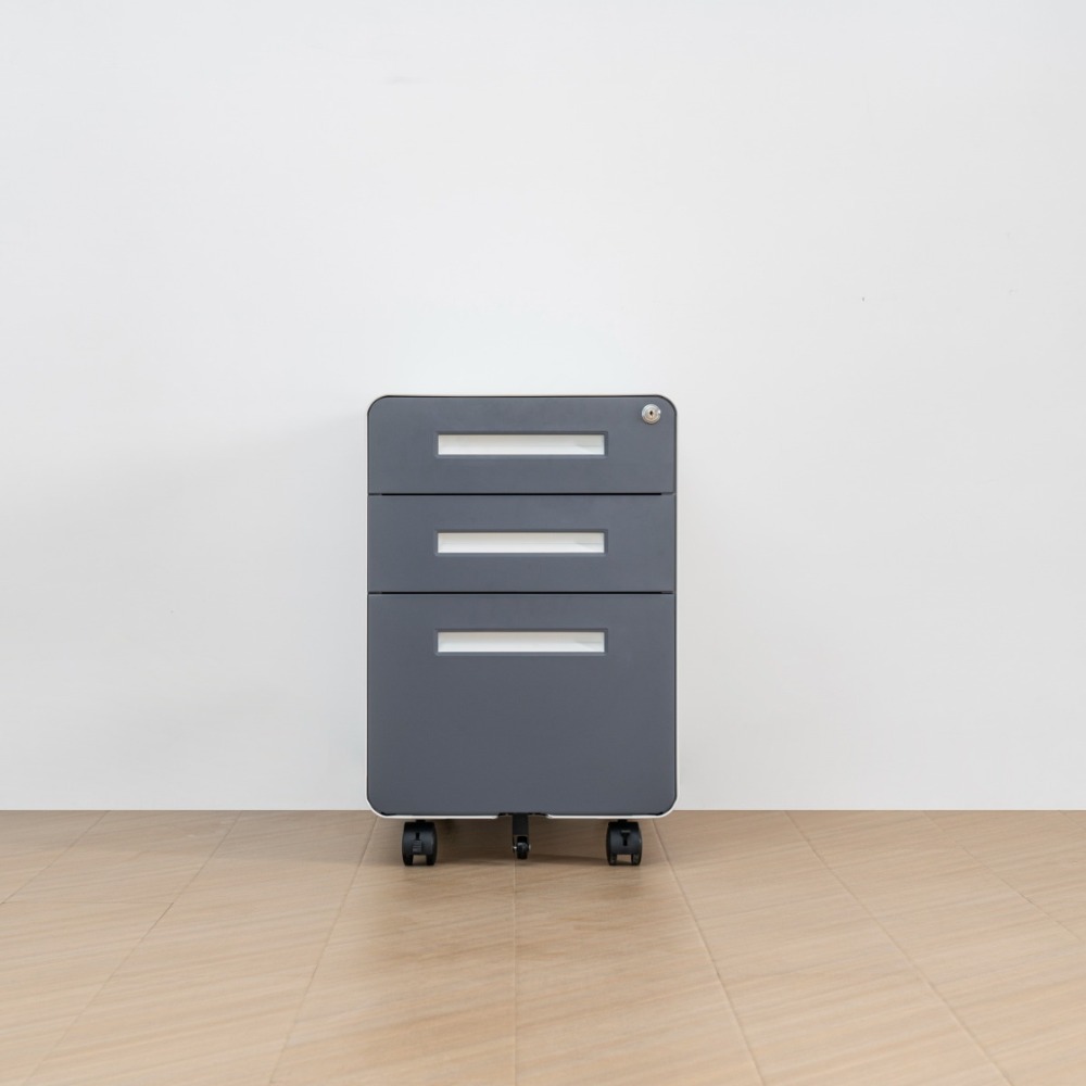 wo-Tone Steel Mobile Filing Cabinet with Three Drawers  （Price On Request）