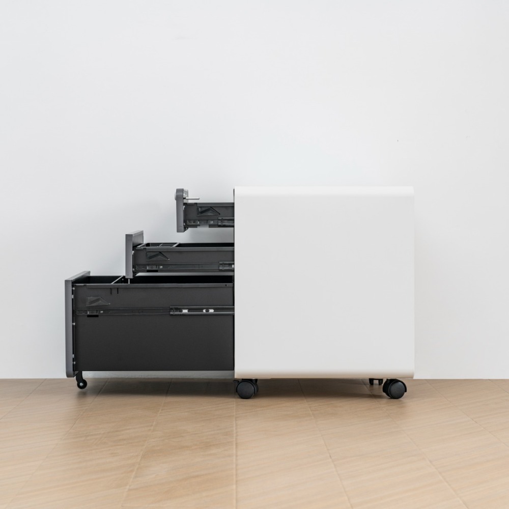 wo-Tone Steel Mobile Filing Cabinet with Three Drawers  （Price On Request）