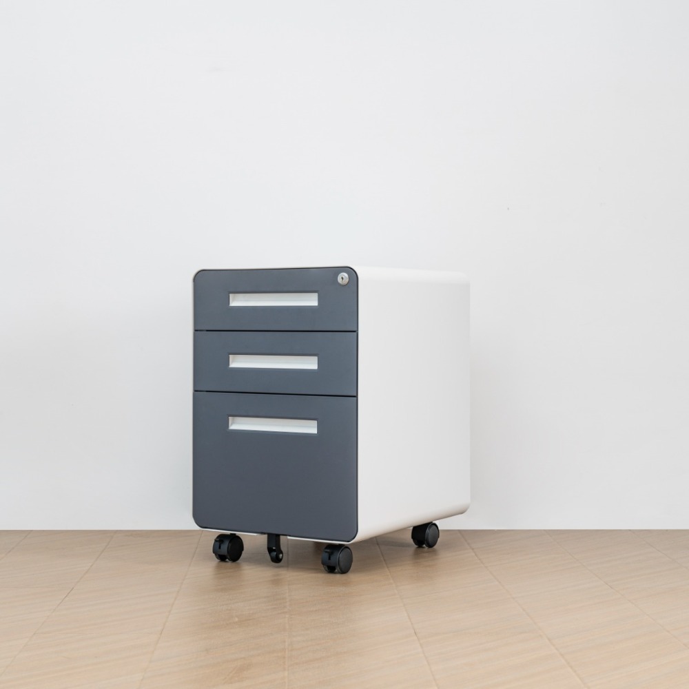 wo-Tone Steel Mobile Filing Cabinet with Three Drawers  （Price On Request）
