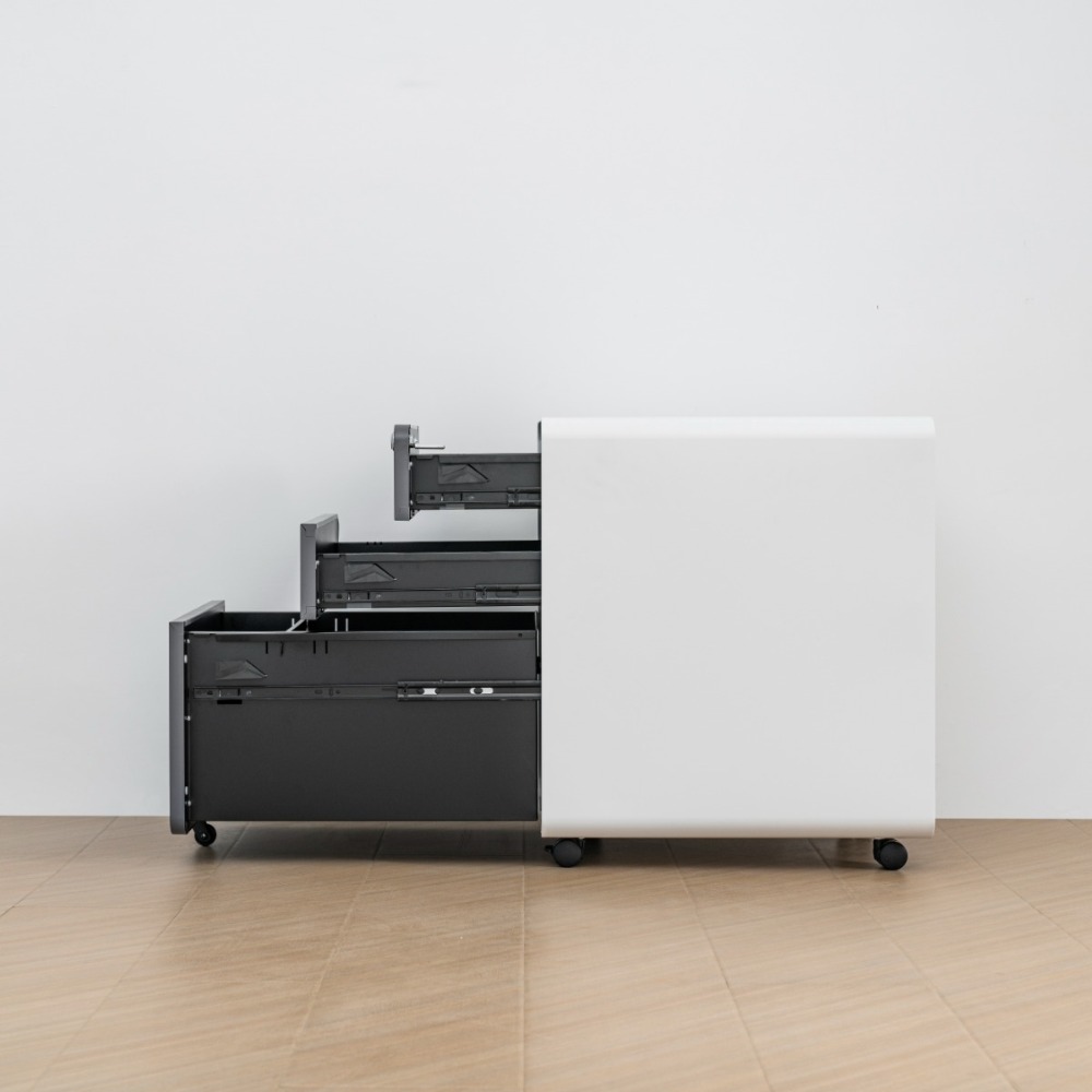 wo-Tone Steel Mobile Filing Cabinet with Three Drawers  （Price On Request）