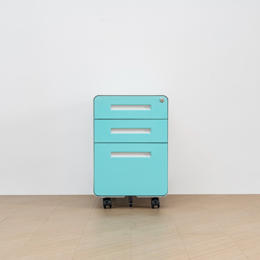 wo-Tone Steel Mobile Filing Cabinet with Three Drawers  （Price On Request）