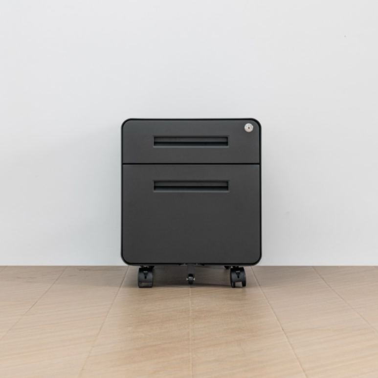 White Steel Mobile Filing Cabinet with Two Drawers（Price On Request）