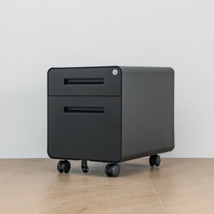 White Steel Mobile Filing Cabinet with Two Drawers（Price On Request）