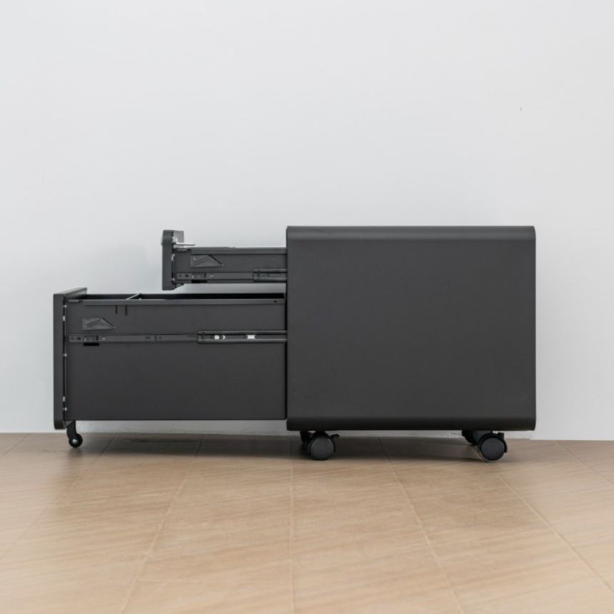 White Steel Mobile Filing Cabinet with Two Drawers（Price On Request）
