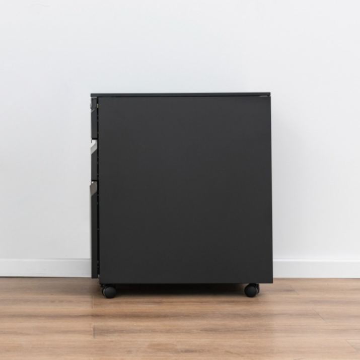  Modern Minimalist Gooseneck Handle Three-Tier Mobile Steel Filing Cabinet （Price On Request）