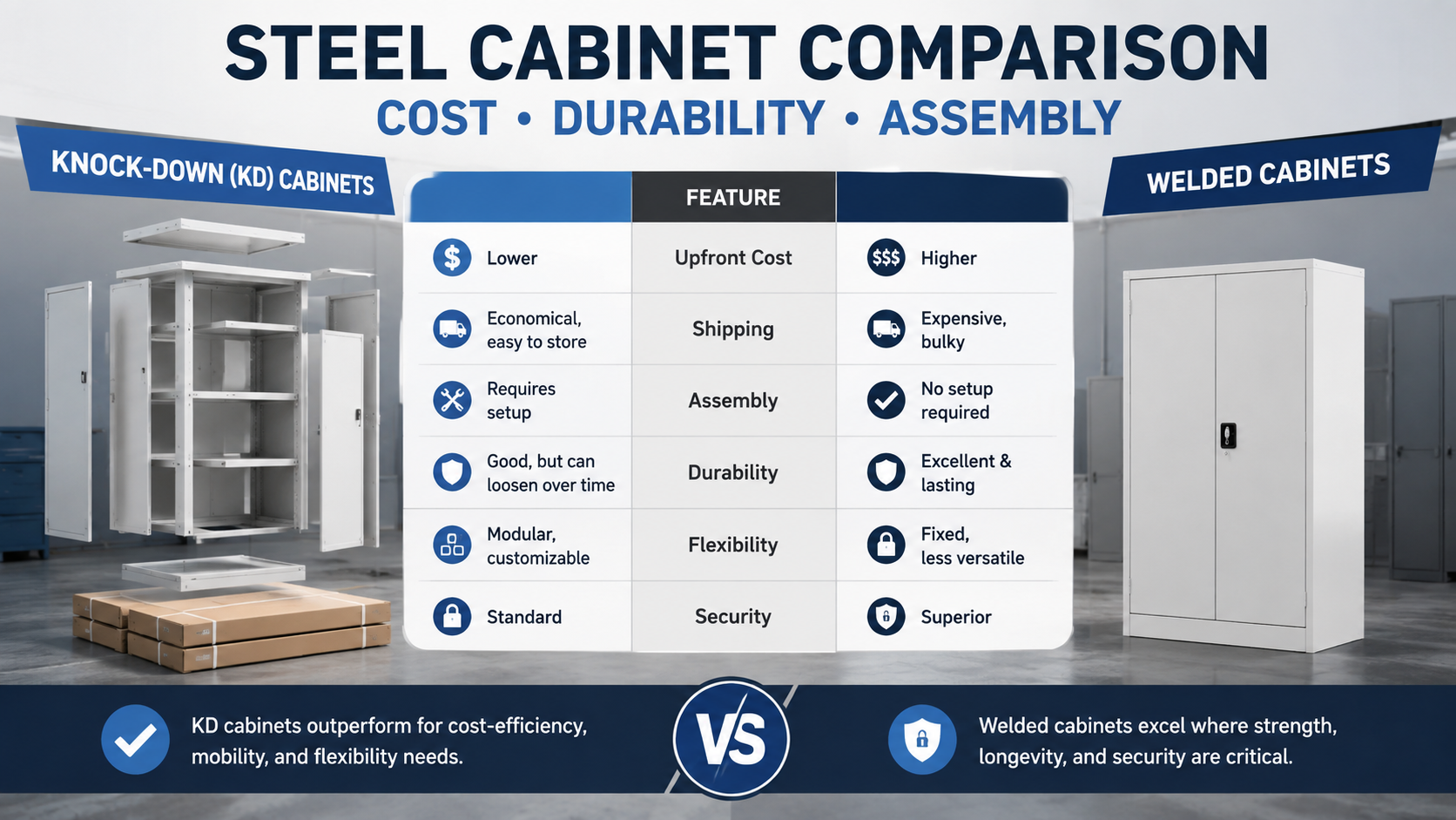 Steel cabinet cost durability and assembly guide for wholesale buyers
