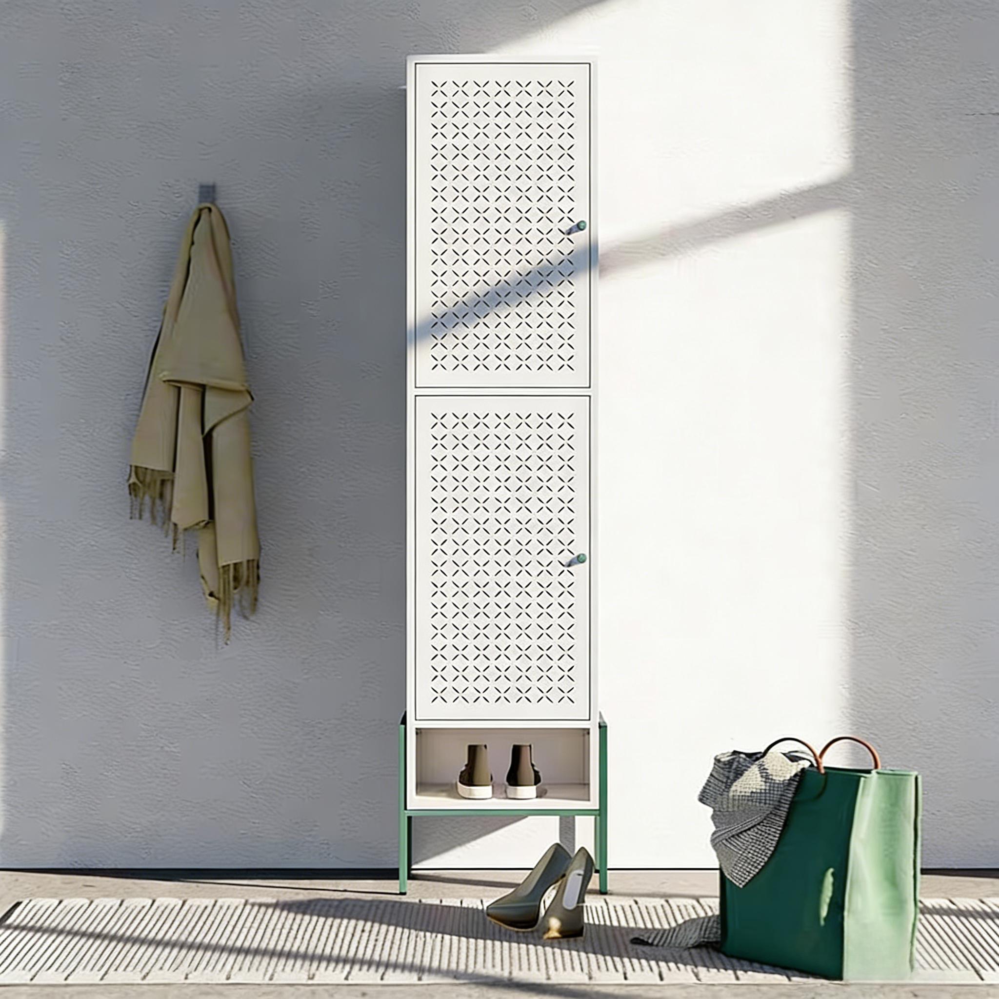 Tall Single-Door Steel Shoe Cabinet