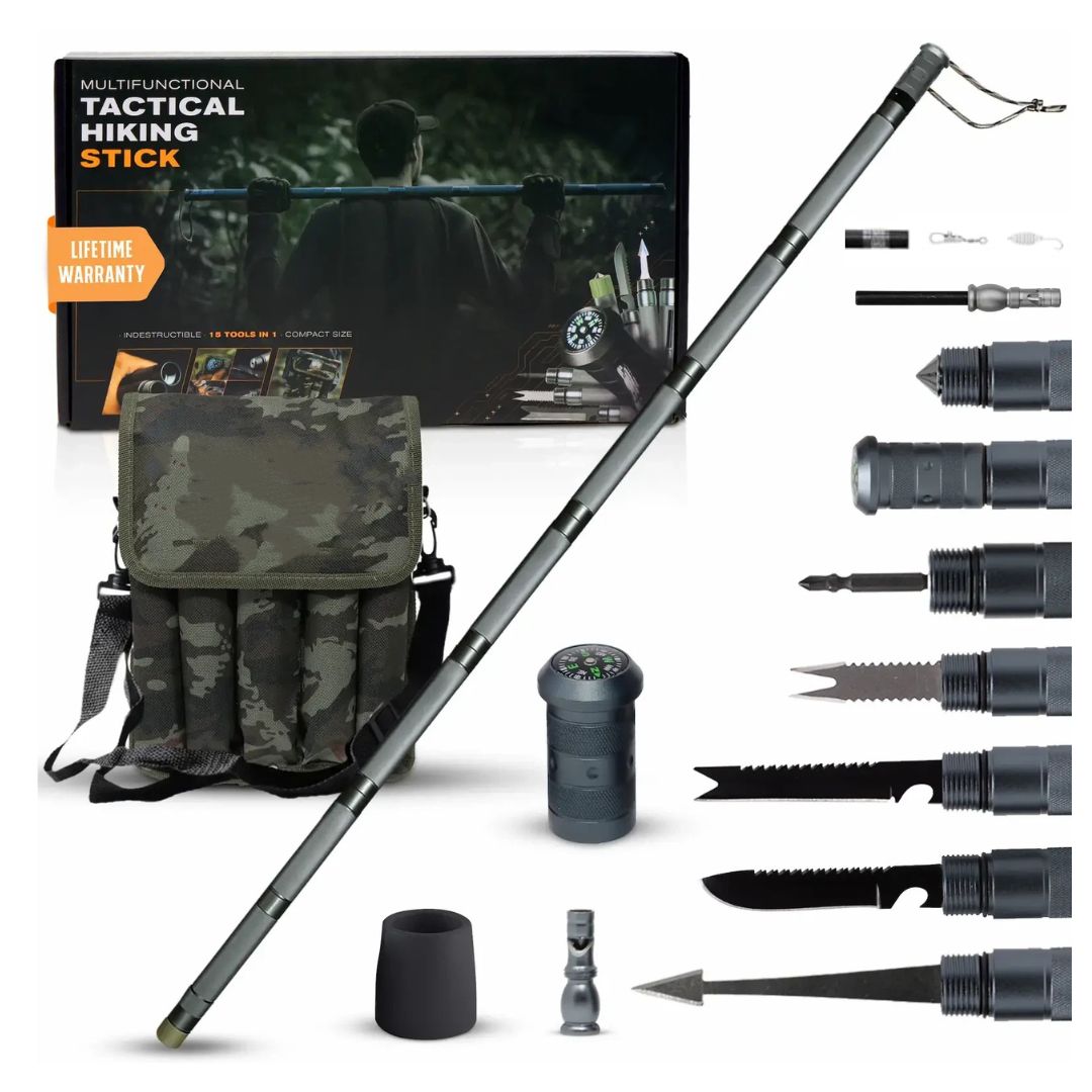Last Day Sale for $35.59💥15-in-1 Tactical Trekking Stick