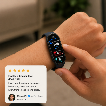 🏆 2026 M9 Non-Invasive Smart Band 📈12 health reports - No-Prick