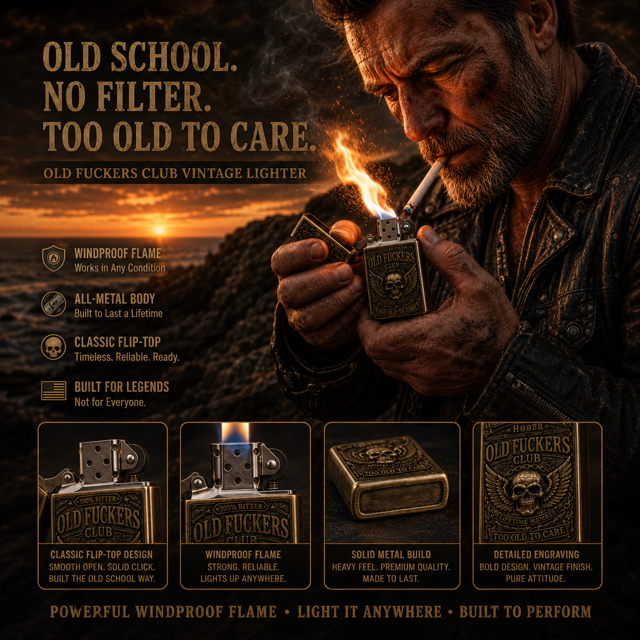 ☠️ Old Club Vintage Lighter | 2026 Limited Edition Collectible Metal Lighter