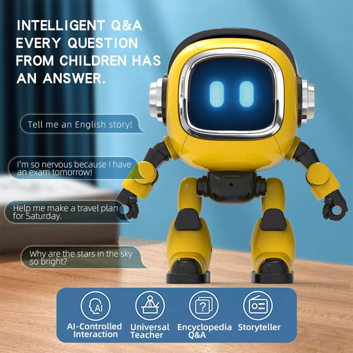 AI-Powered Smart Robot for Kids - Educational Interactive Smart Learning Fun Coding Toy