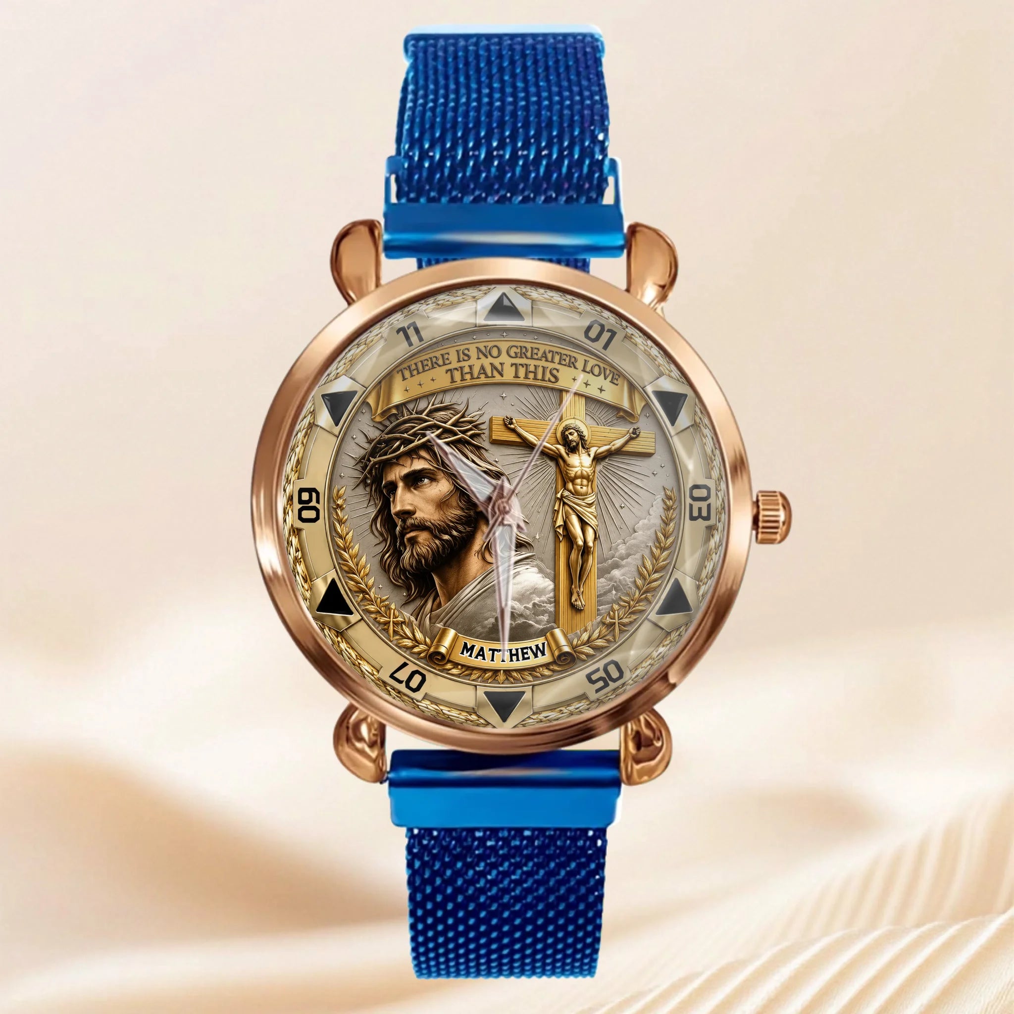 Jesus Christ Crucifix Watch - Christian Faith Gift For Men, Christian Families