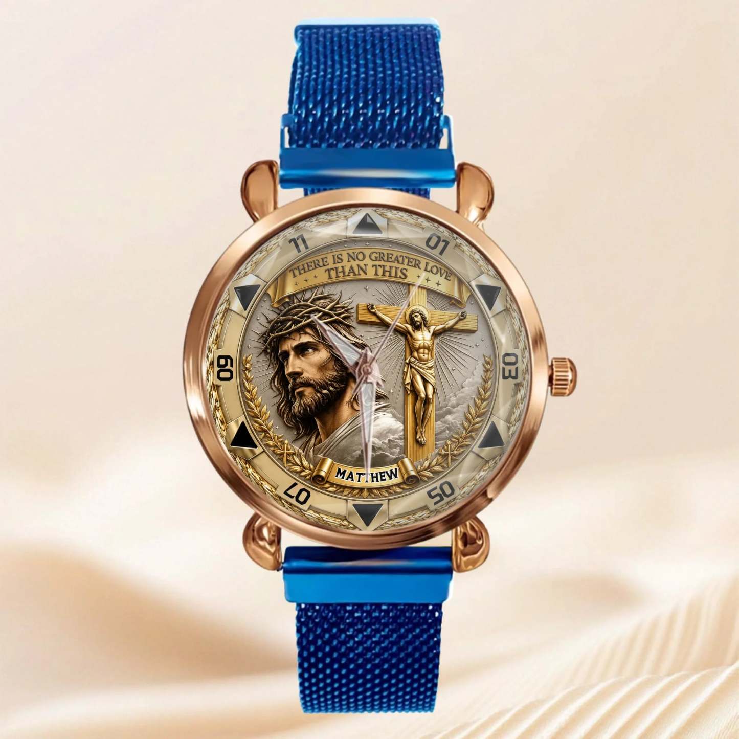 Jesus Christ Crucifix Watch - Christian Faith Gift For Men, Christian Families