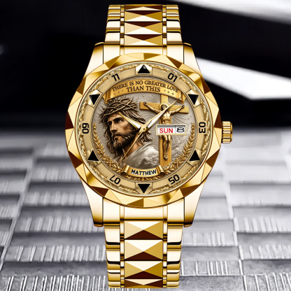 Jesus Christ Crucifix Watch - Christian Faith Gift For Men, Christian Families