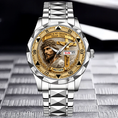 Jesus Christ Crucifix Watch - Christian Faith Gift For Men, Christian Families