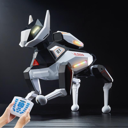 AI-Powered Electronic Pet Dog - Interactive Programmable RC Puppy with Cool Lighting, Music & Dance