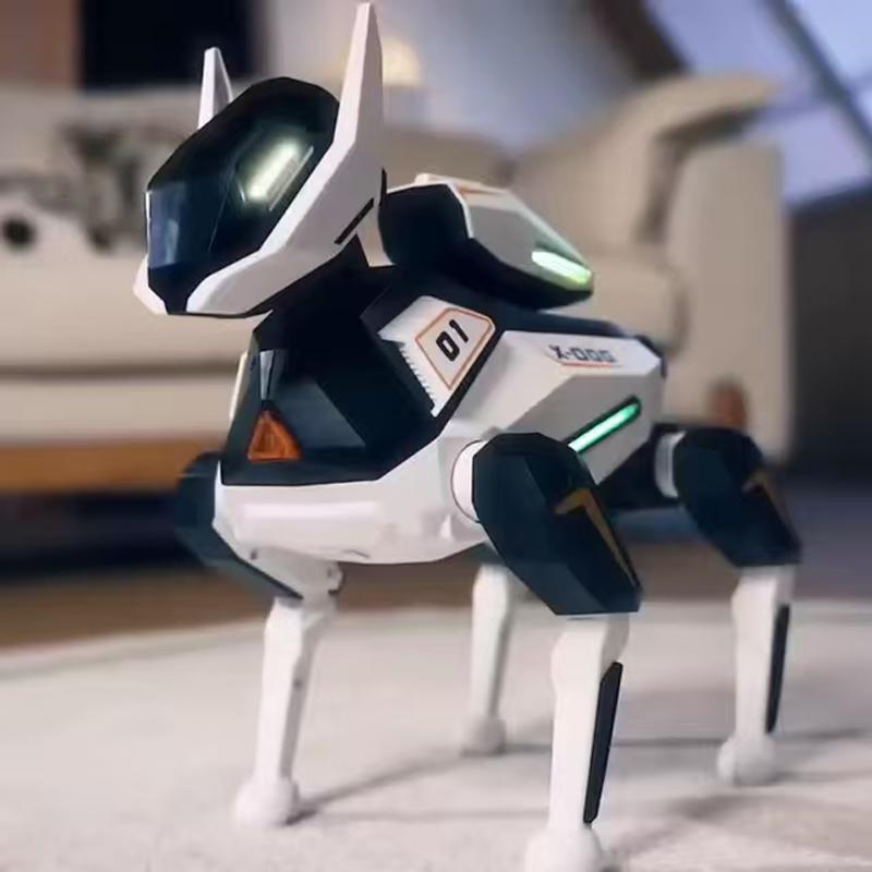 AI-Powered Electronic Pet Dog - Interactive Programmable RC Puppy with Cool Lighting, Music & Dance